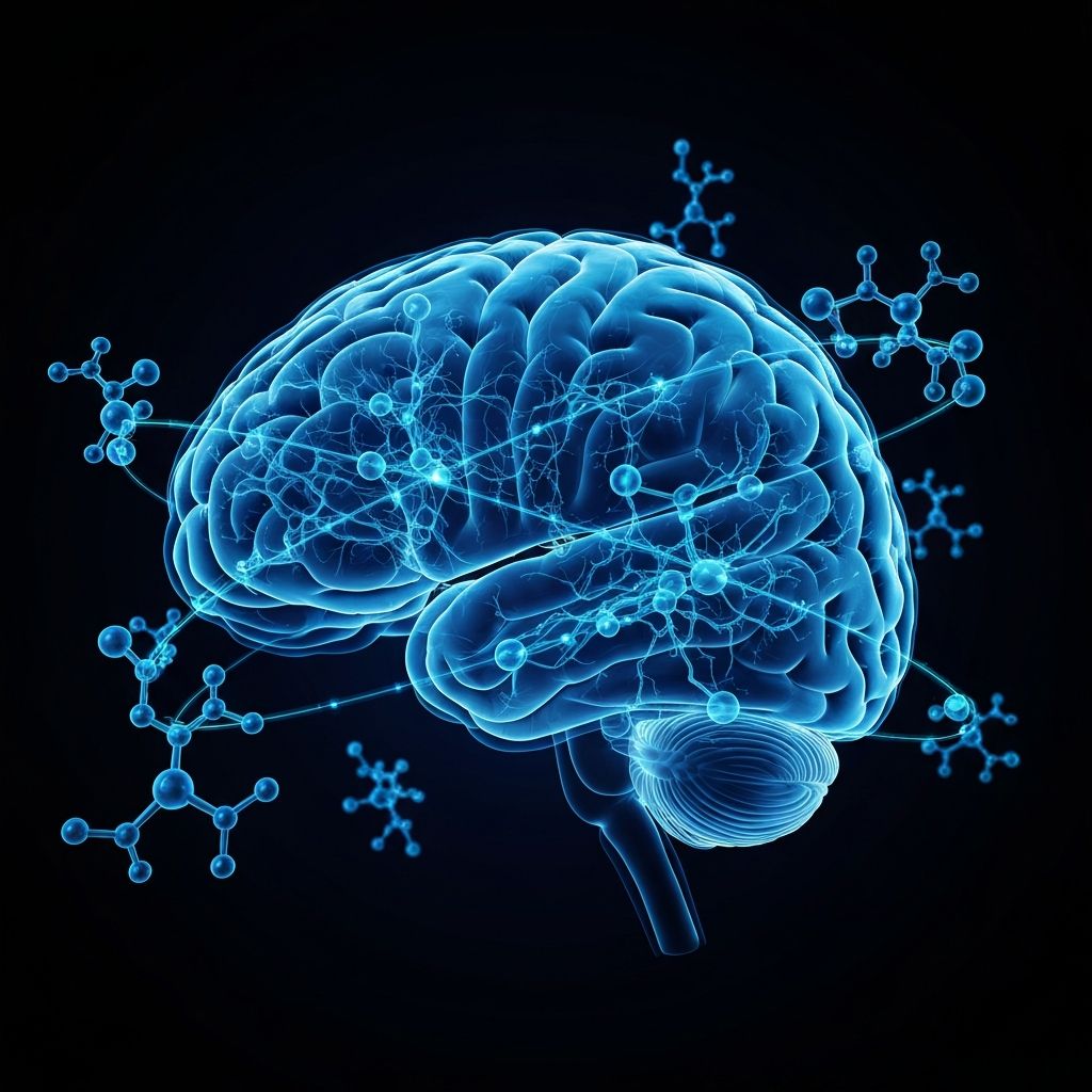 Neuroscience visualization representing AKAI315 drug research